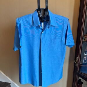 Van Heusen Bright Blue Casual Button Down Shirt